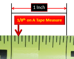 1/8 on a tape measure