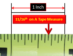11/16 on a tape measure