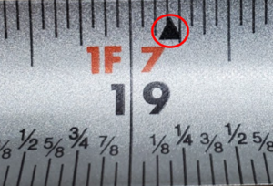 Black Triangle on Tape Measure