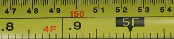 Engineers Scale Tape Measure Zoomed In